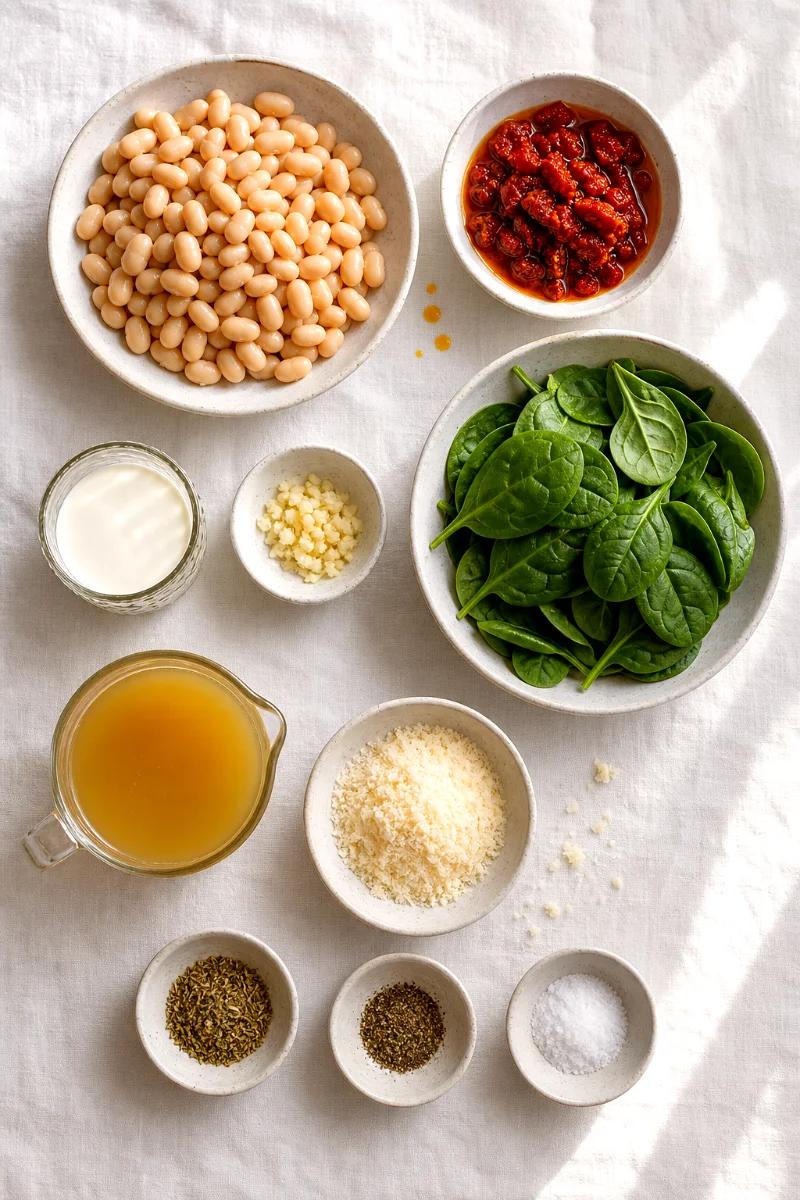 creamy-marry-me-white-bean-skillet-ingredients