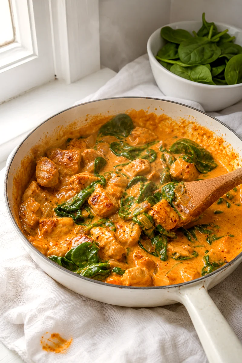creamy-paprika-chicken-cooking-process