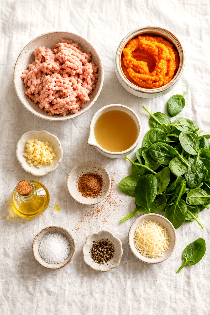 creamy-pumpkin-turkey-skillet-ingredients