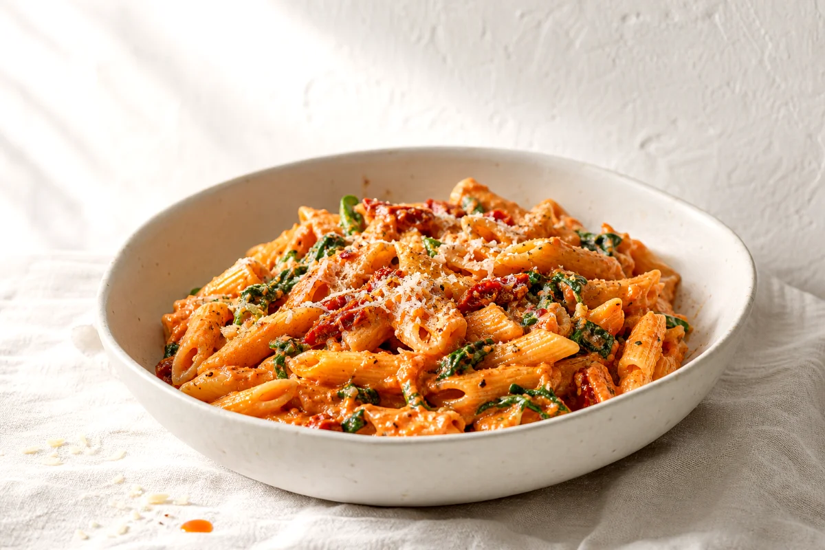 creamy-sun-dried-tomato-red-lentil-pasta-closeup