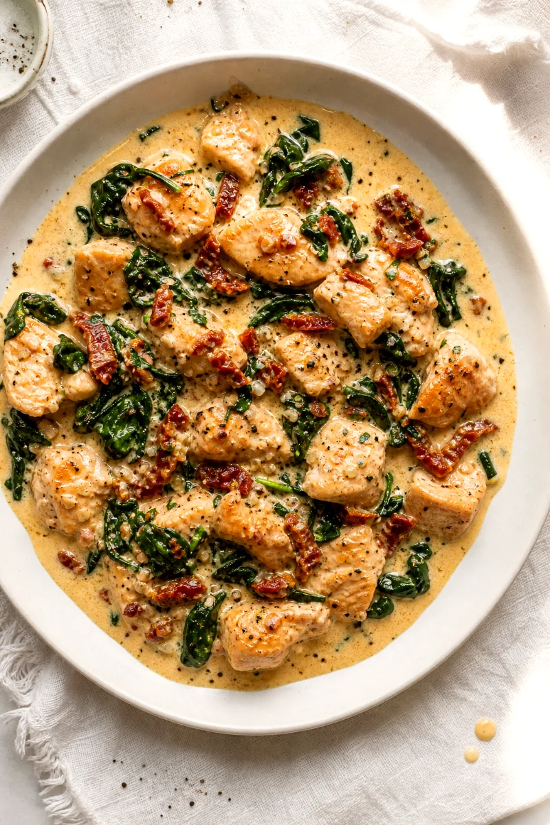 creamy-tuscan-chicken-top-down
