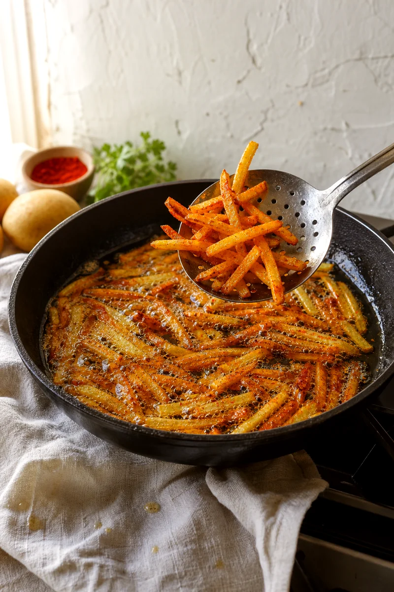 crispy-julienne-potatoes-frying-process