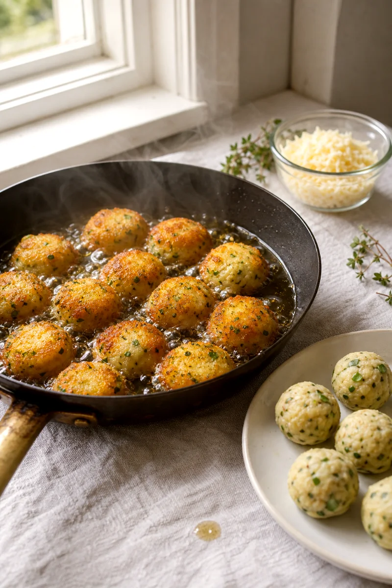 crispy-potato-balls-frying-process
