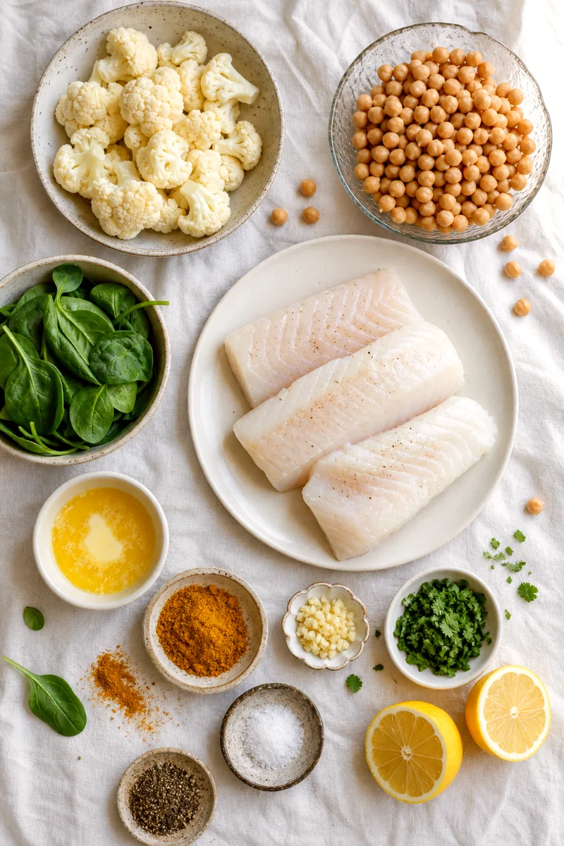 curried-cod-cauliflower-chickpeas-ingredients