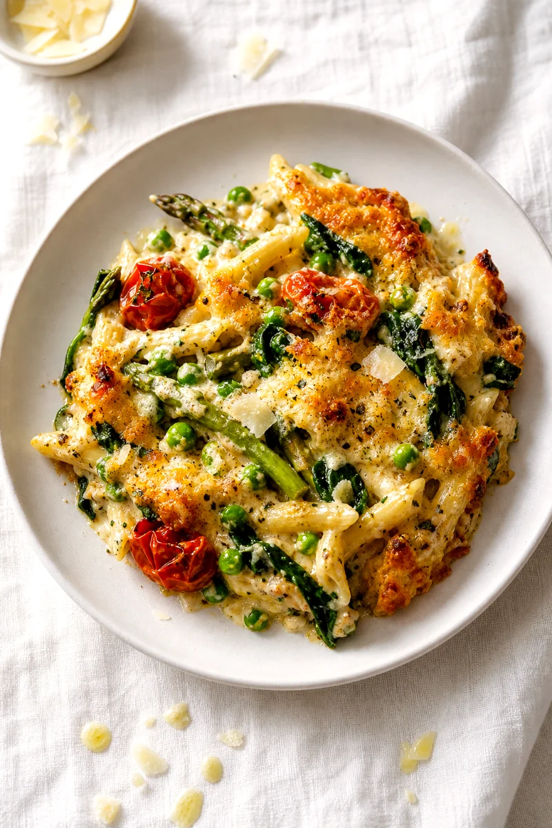 finished-boursin-pasta-casserole-top-down