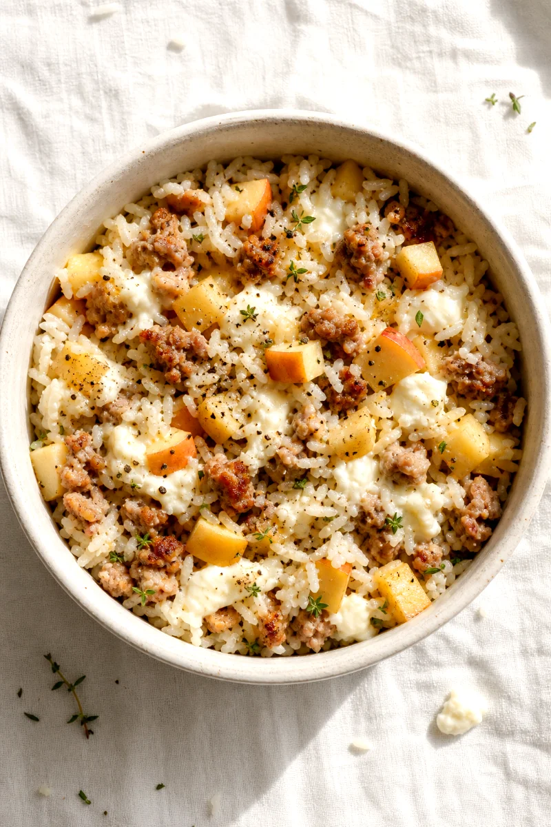 finished-sausage-apple-skillet-top-down
