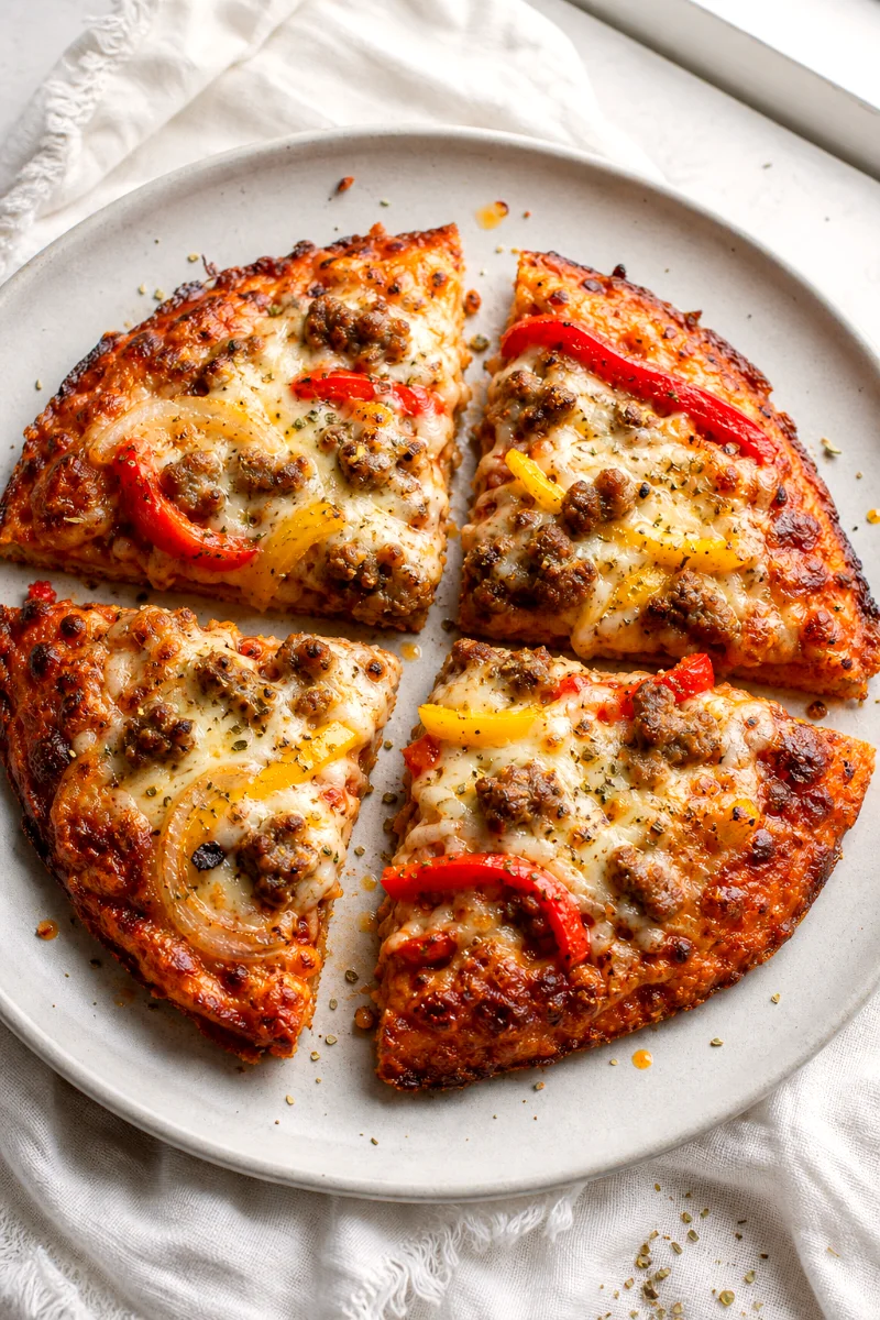 finished-sausage-peppers-skillet-pizza