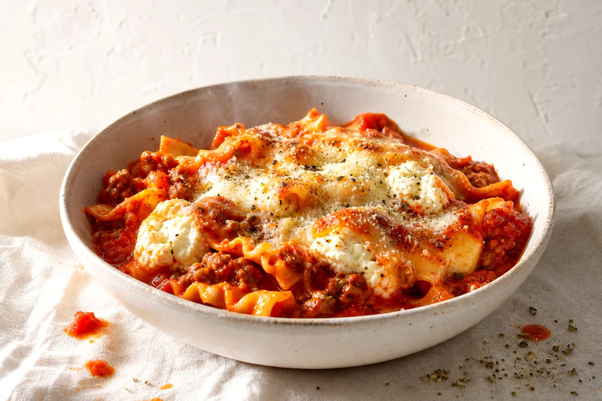 finished-skillet-lasagna-close-up