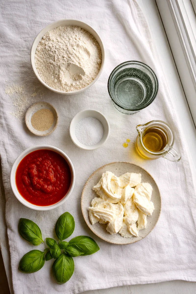 focaccia-margherita-pan-pizza-ingredients