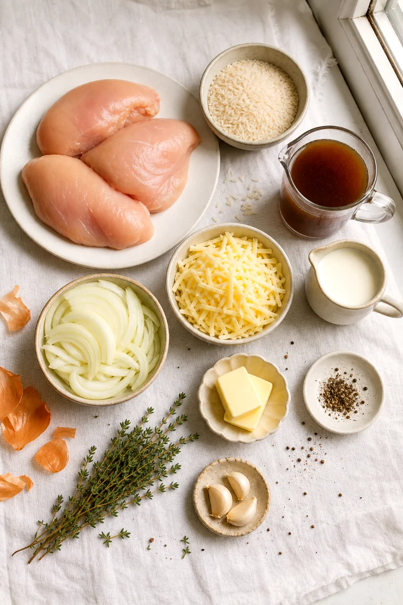 french-onion-chicken-rice-casserole-ingredients