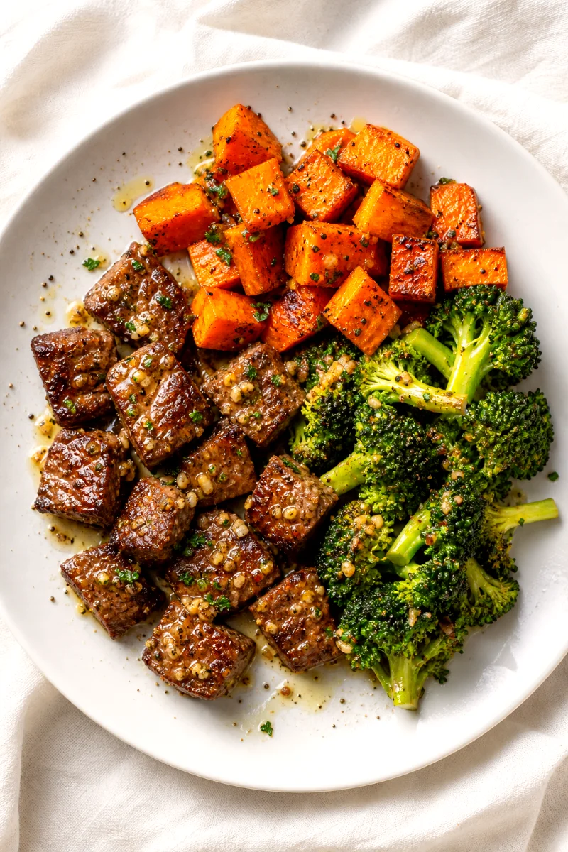 garlic-butter-steak-sweet-potatoes-food-shot