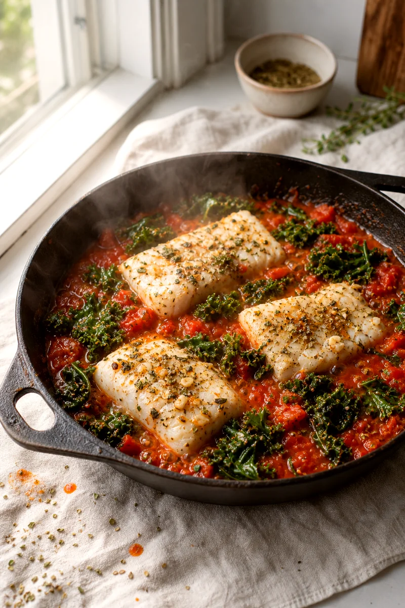 garlic-herb-cod-stewed-tomatoes-cooking-process
