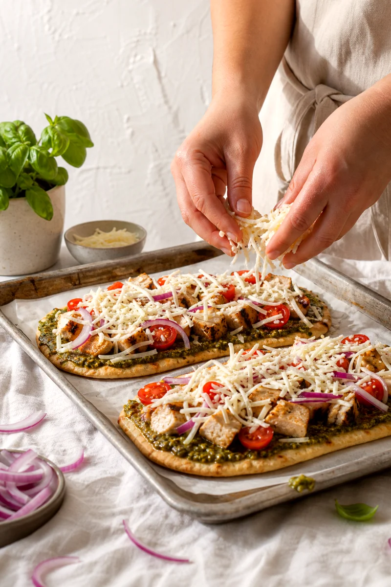 grilled-chicken-avocado-flatbread-cooking-process