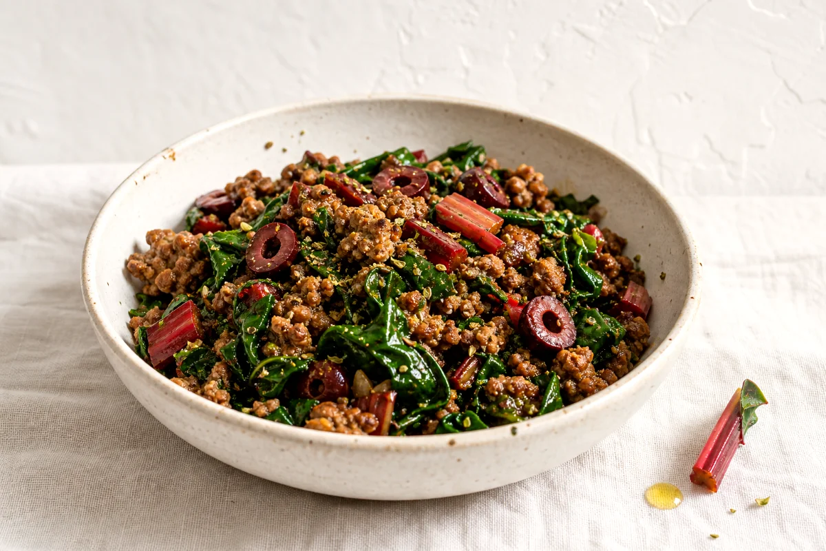ground-lamb-chard-kalamata-olives-featured