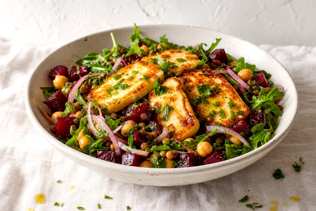 halloumi-lentil-chickpea-beet-salad-featured