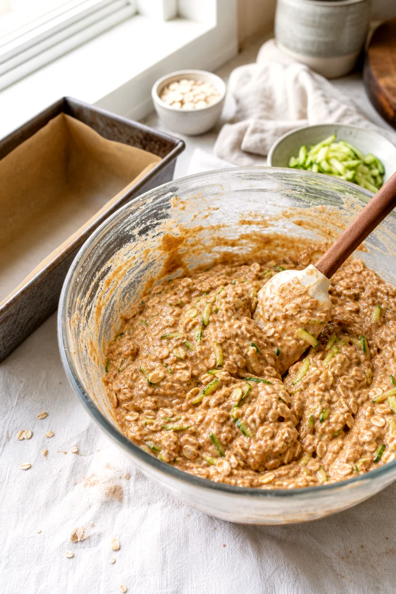 healthy-oatmeal-zucchini-bread-batter-process