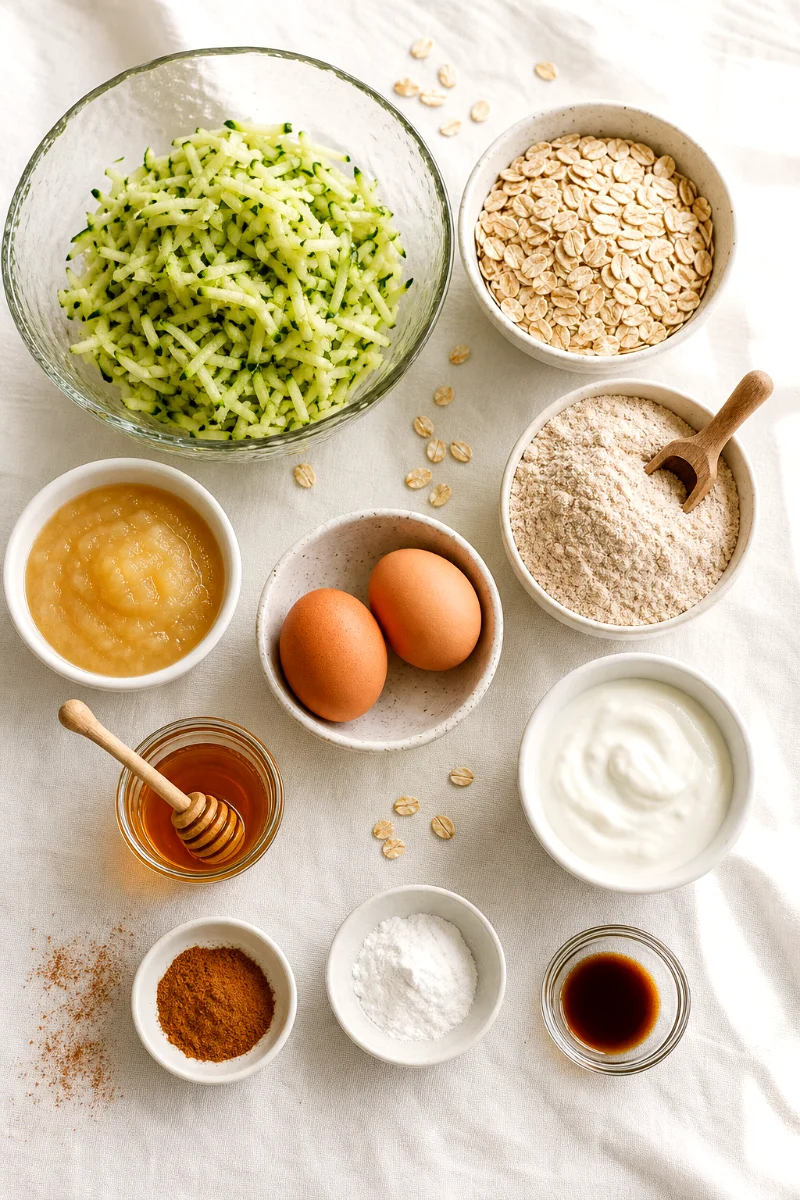 healthy-oatmeal-zucchini-bread-ingredients