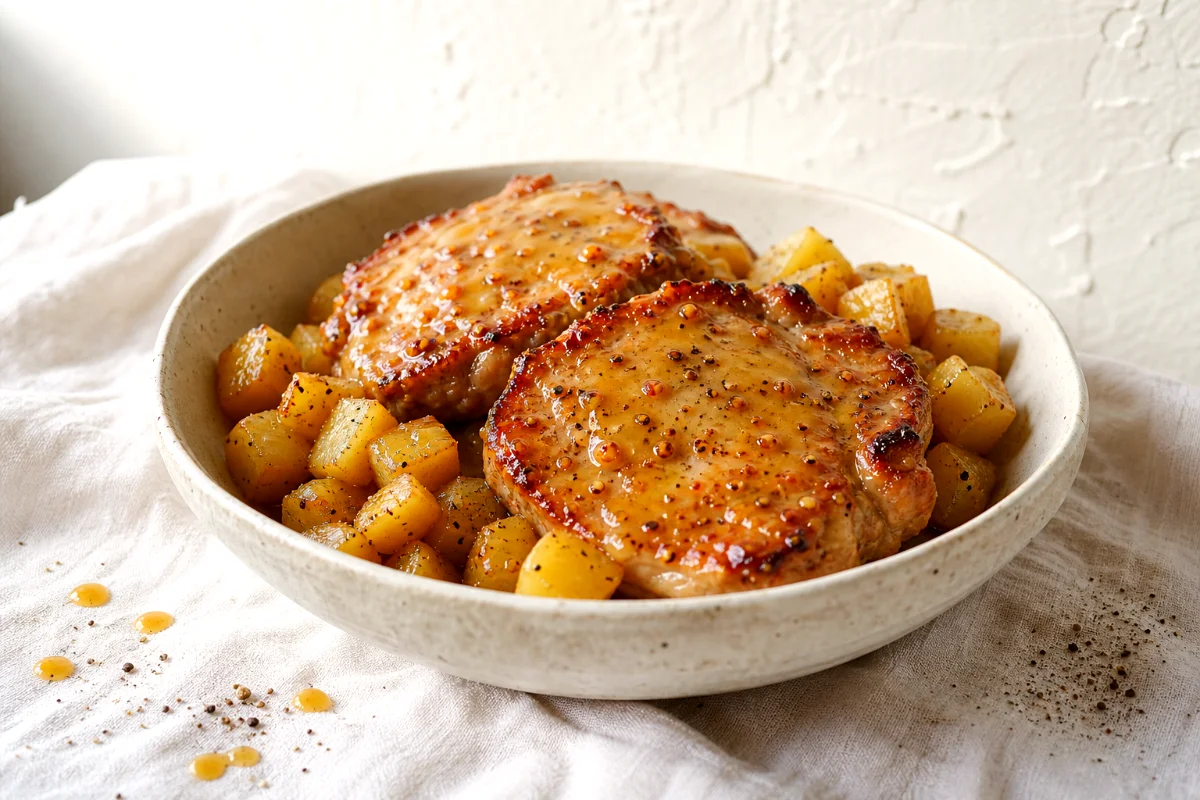 honey-mustard-pork-chops-potatoes-featured