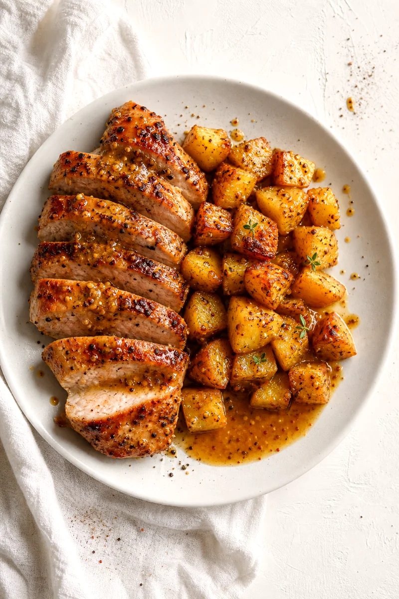 honey-mustard-pork-chops-potatoes-food-shot