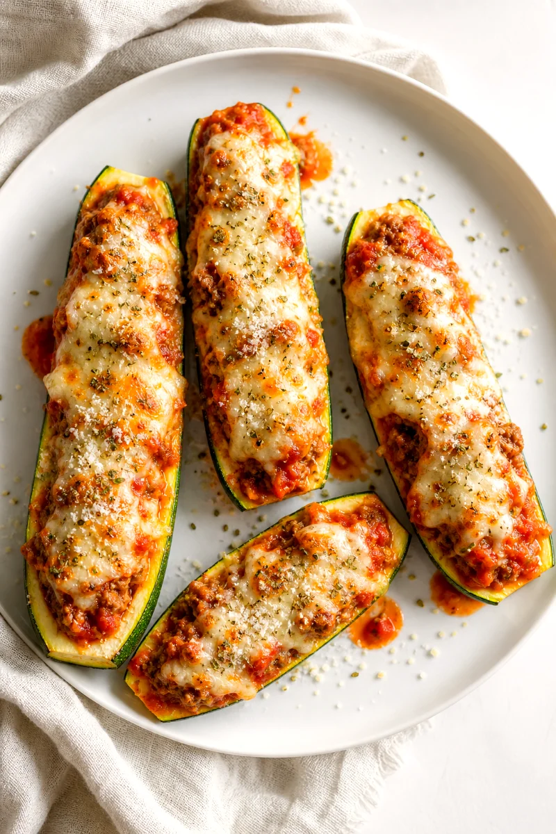 italian-sausage-stuffed-zucchini-boats-top-down