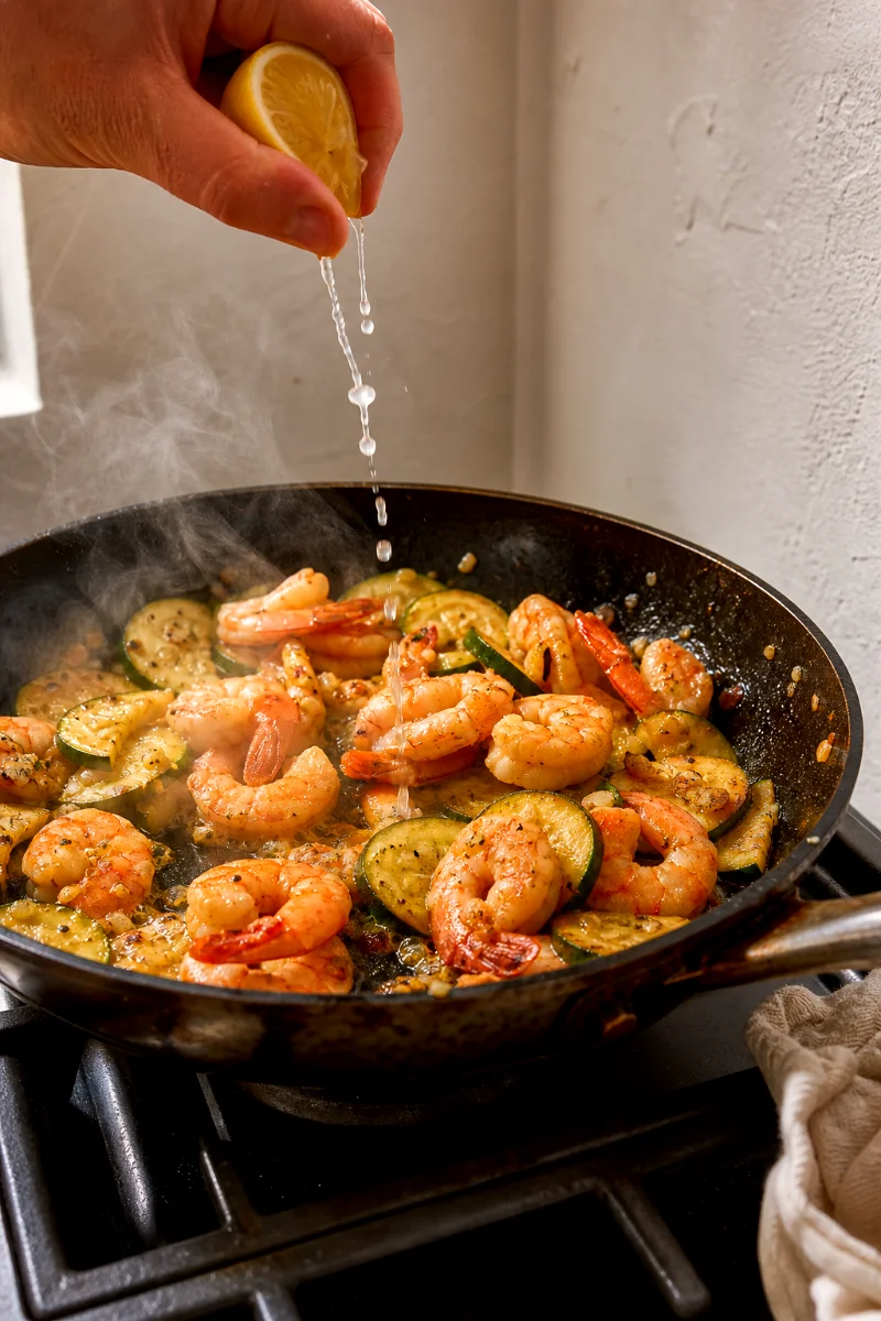 lemon-garlic-shrimp-zucchini-cooking-process