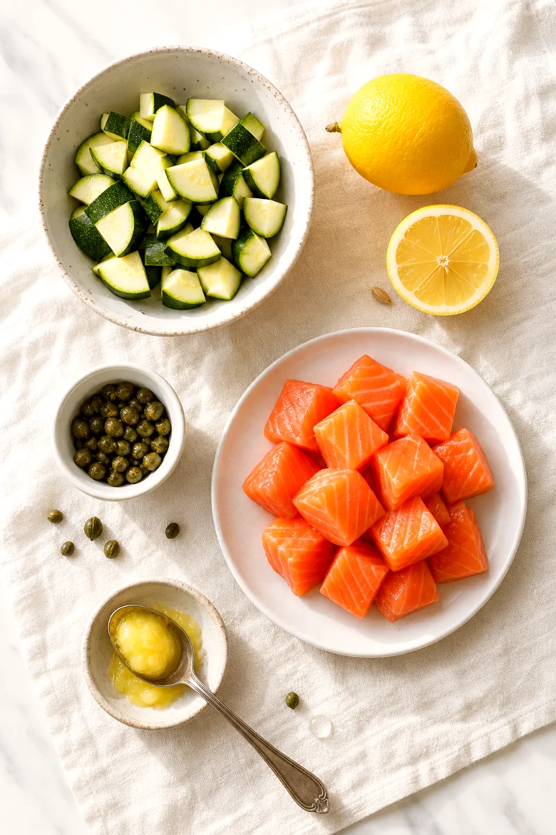 lemon-salmon-piccata-skillet-ingredients