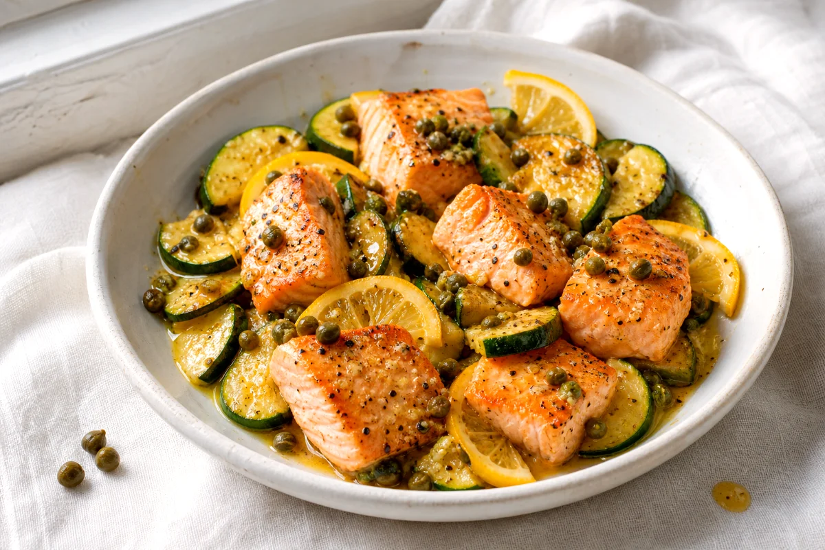 lemon-salmon-piccata-skillet