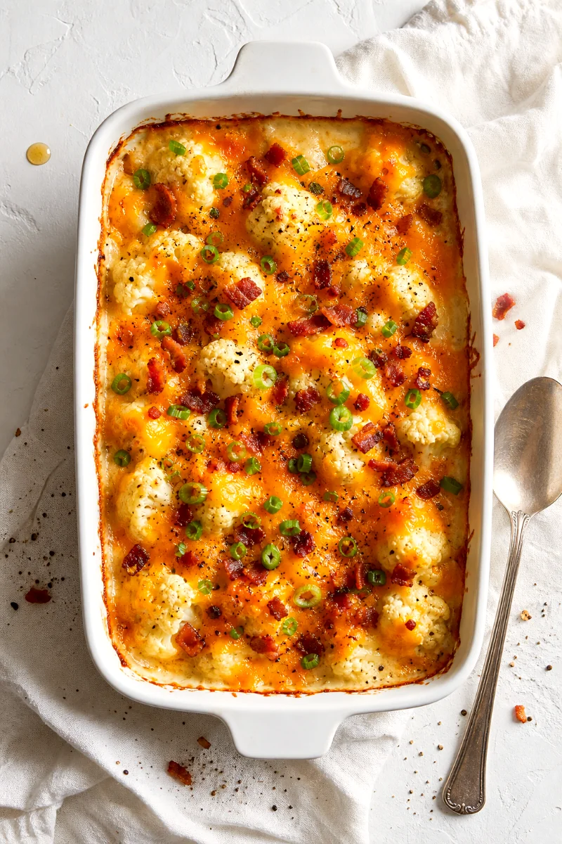 loaded-cauliflower-casserole-top-down