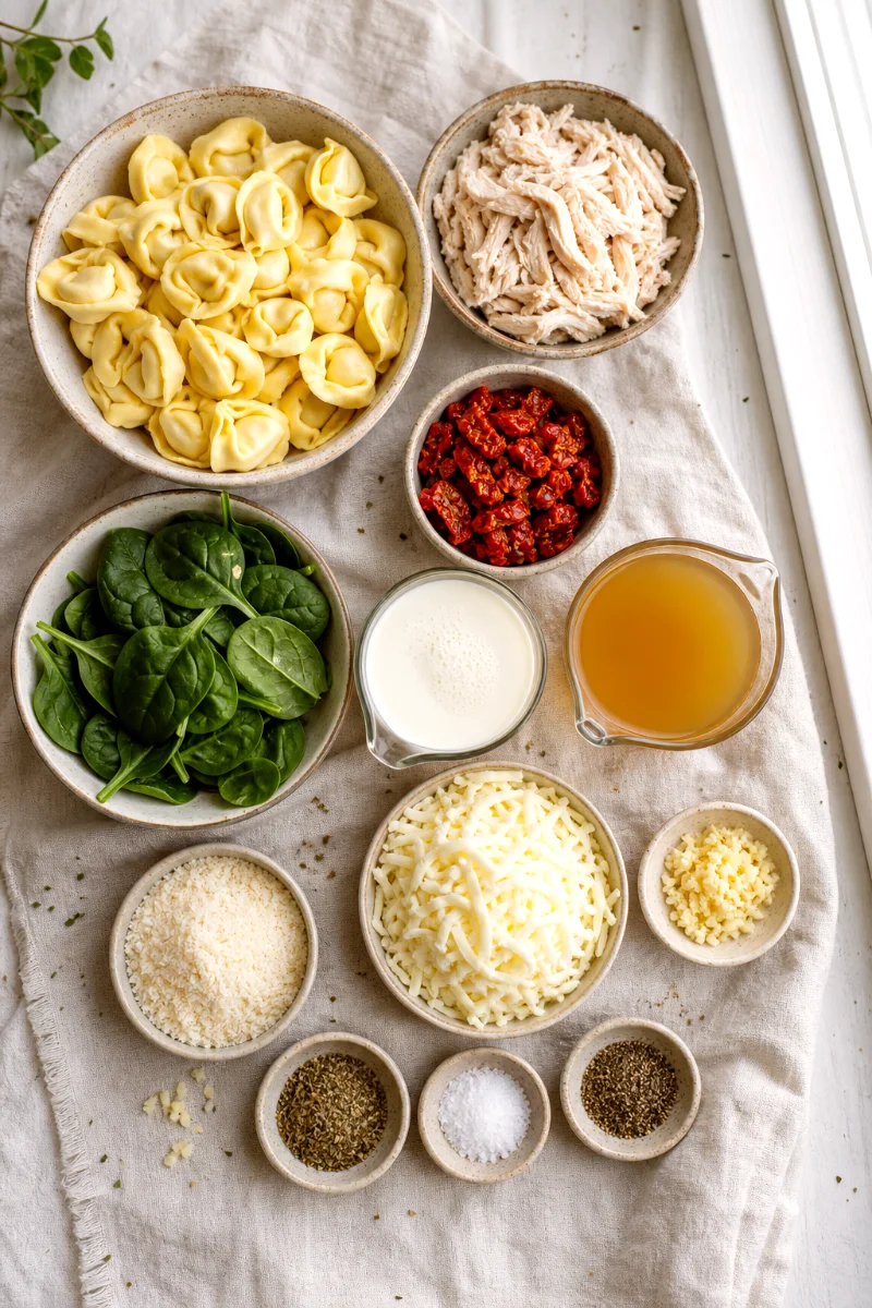 marry-me-chicken-tortellini-casserole-ingredients