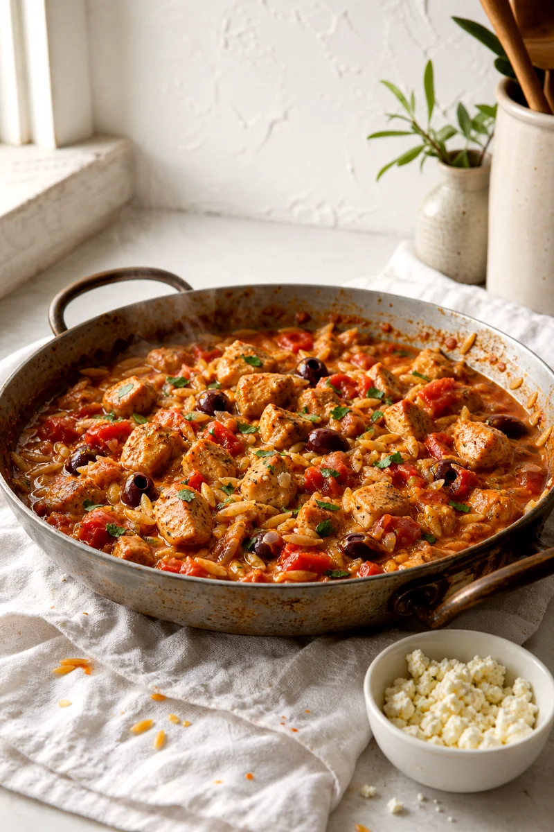 mediterranean-chicken-orzo-cooking-process