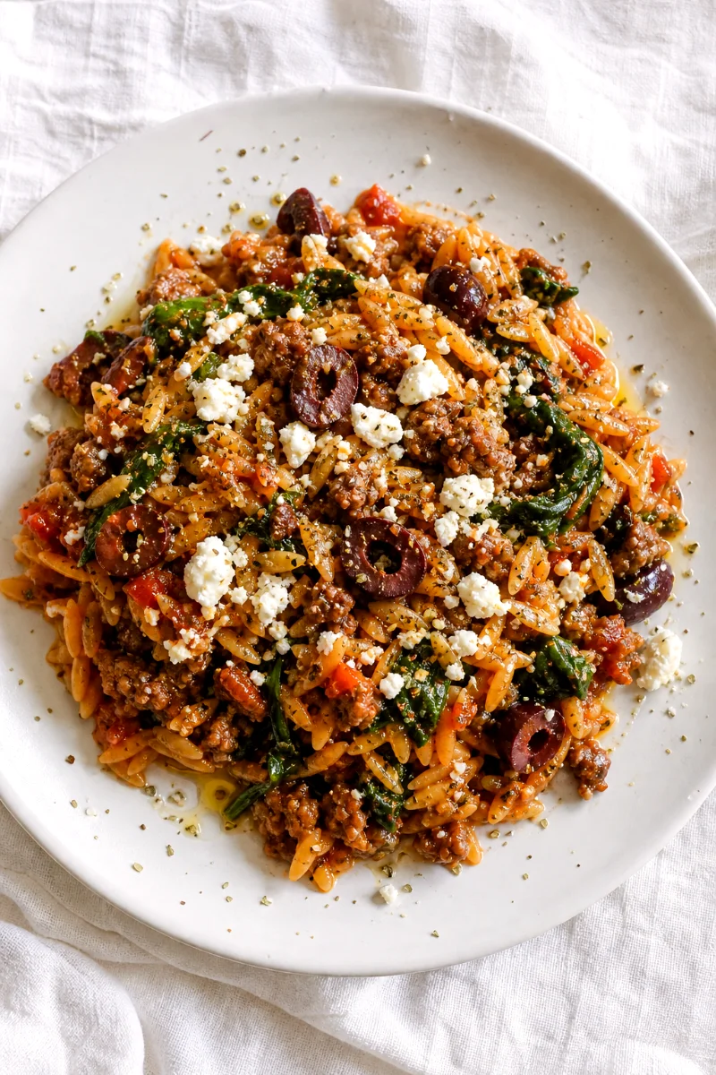 mediterranean-lamb-orzo-casserole-top-down
