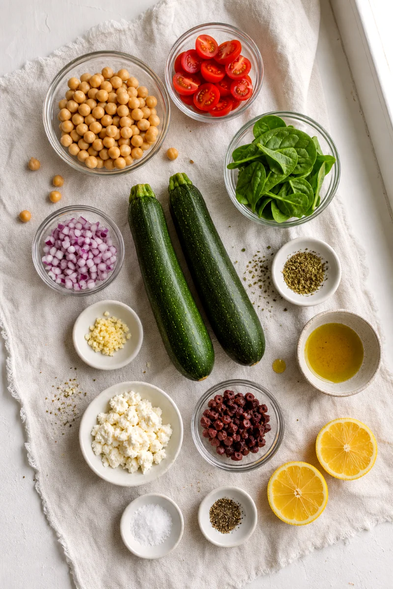 mediterranean-stuffed-zucchini-ingredients