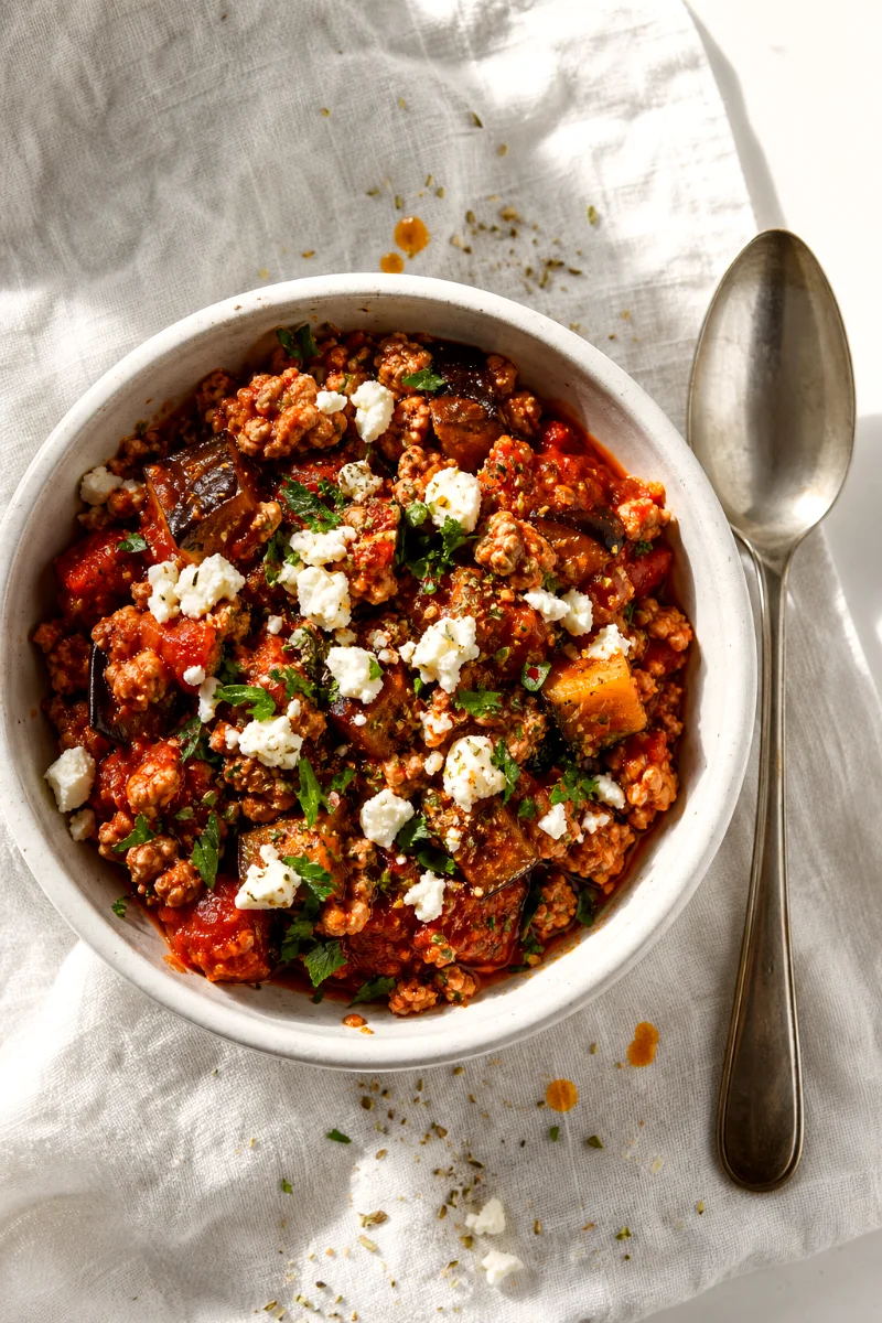 mediterranean-turkey-eggplant-skillet-food-shot