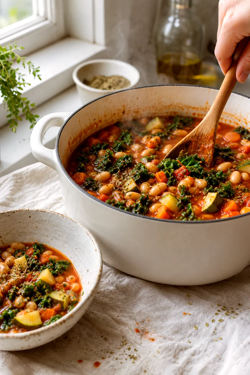 mediterranean-white-bean-stew-cooking-process