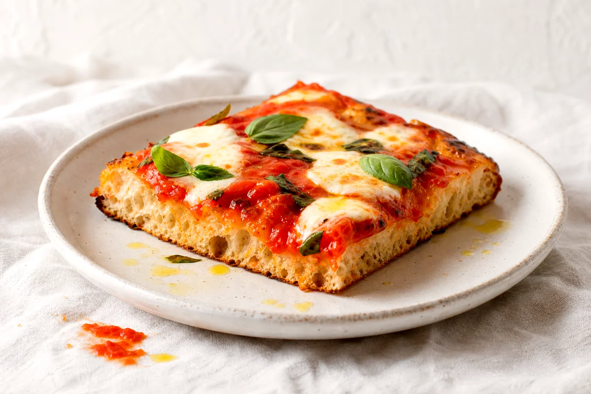 no-knead-focaccia-margherita-pan-pizza-close-up