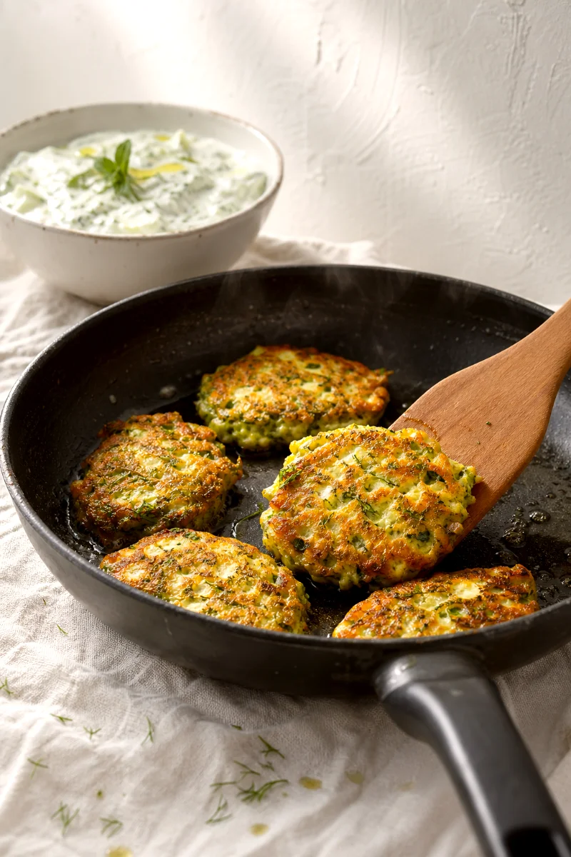 pan-frying-greek-zucchini-fritters