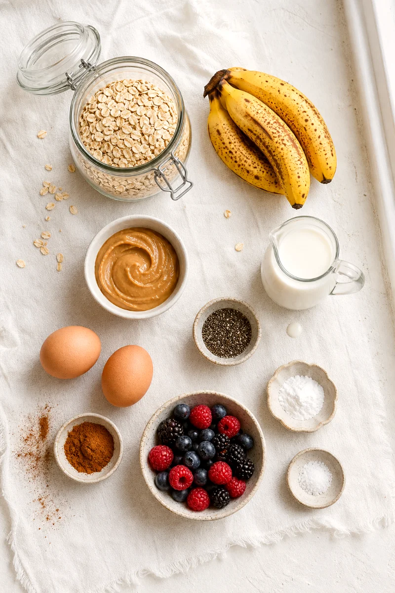 peanut-butter-banana-baked-oatmeal-ingredients