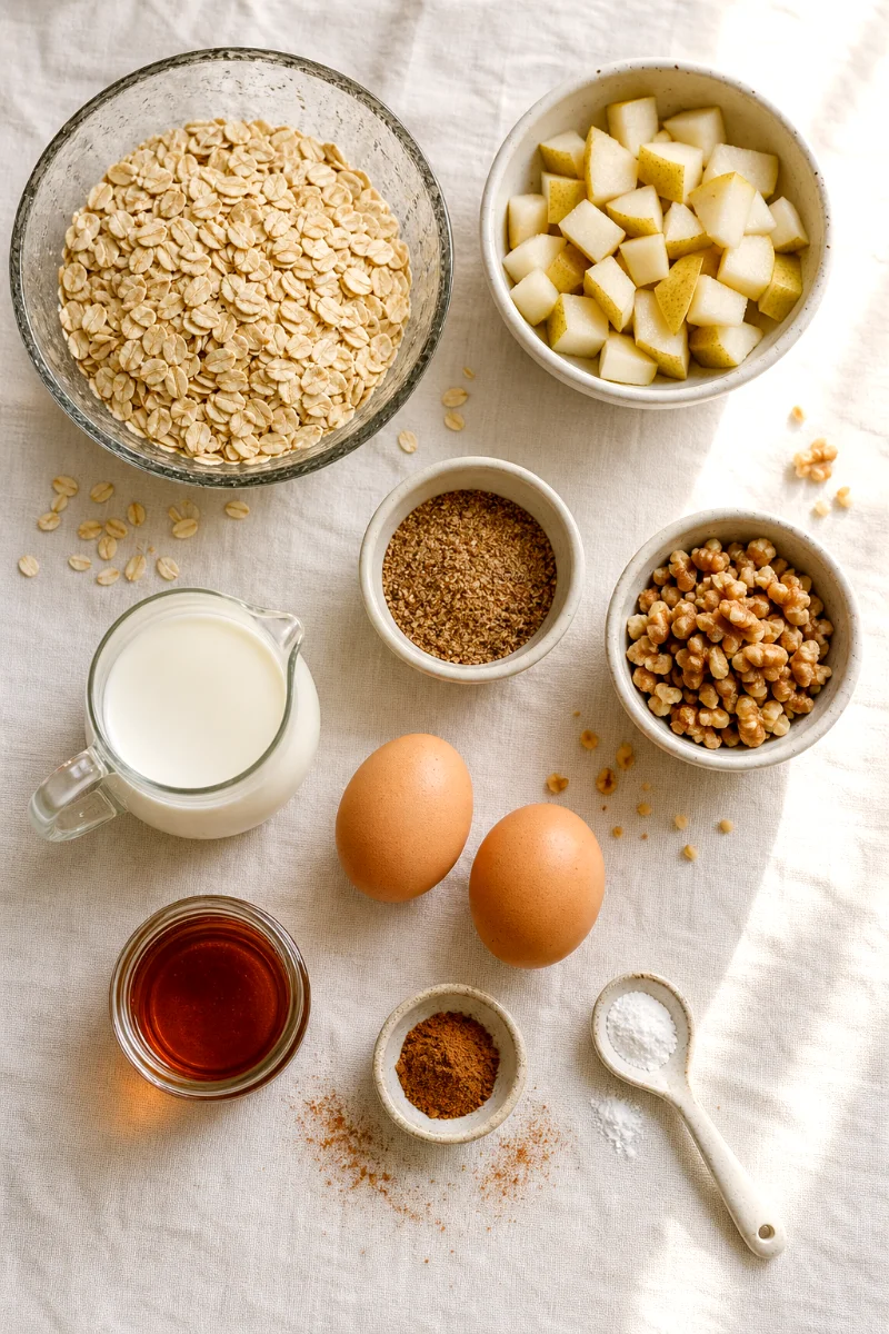 pear-walnut-baked-oatmeal-ingredients