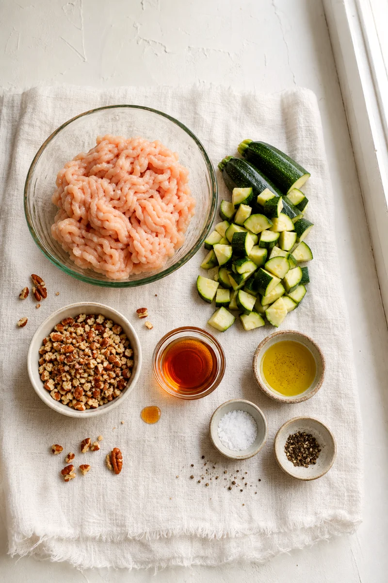 pecan-maple-chicken-zucchini-ingredients