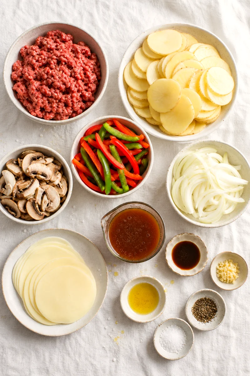 philly-cheesesteak-potato-casserole-ingredients