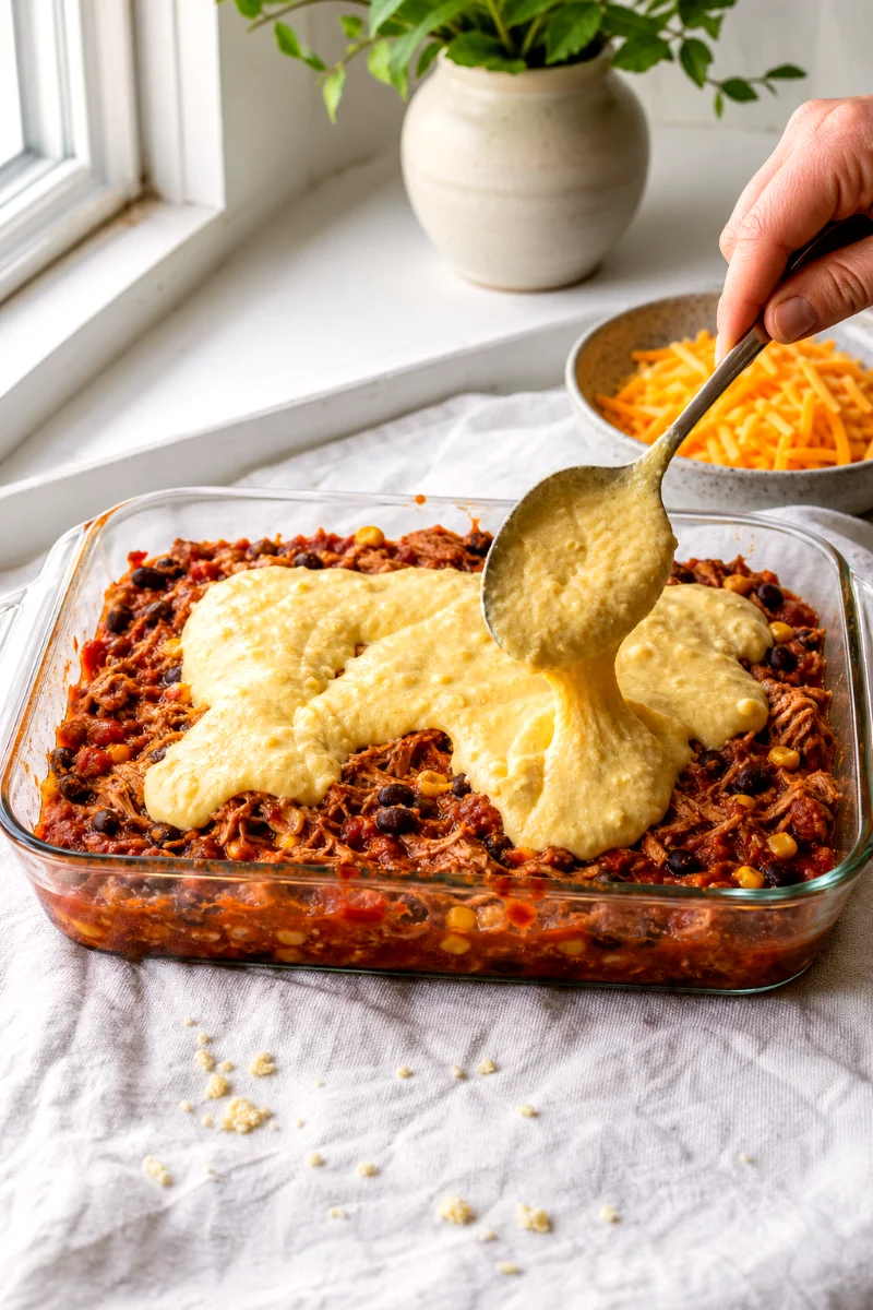 pork-carnitas-tamale-pie-casserole-cooking-process