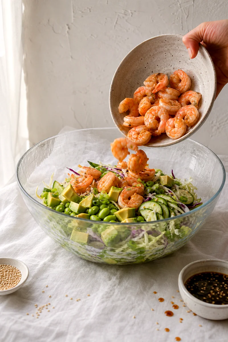 prawn-avocado-edamame-salad-cooking-process