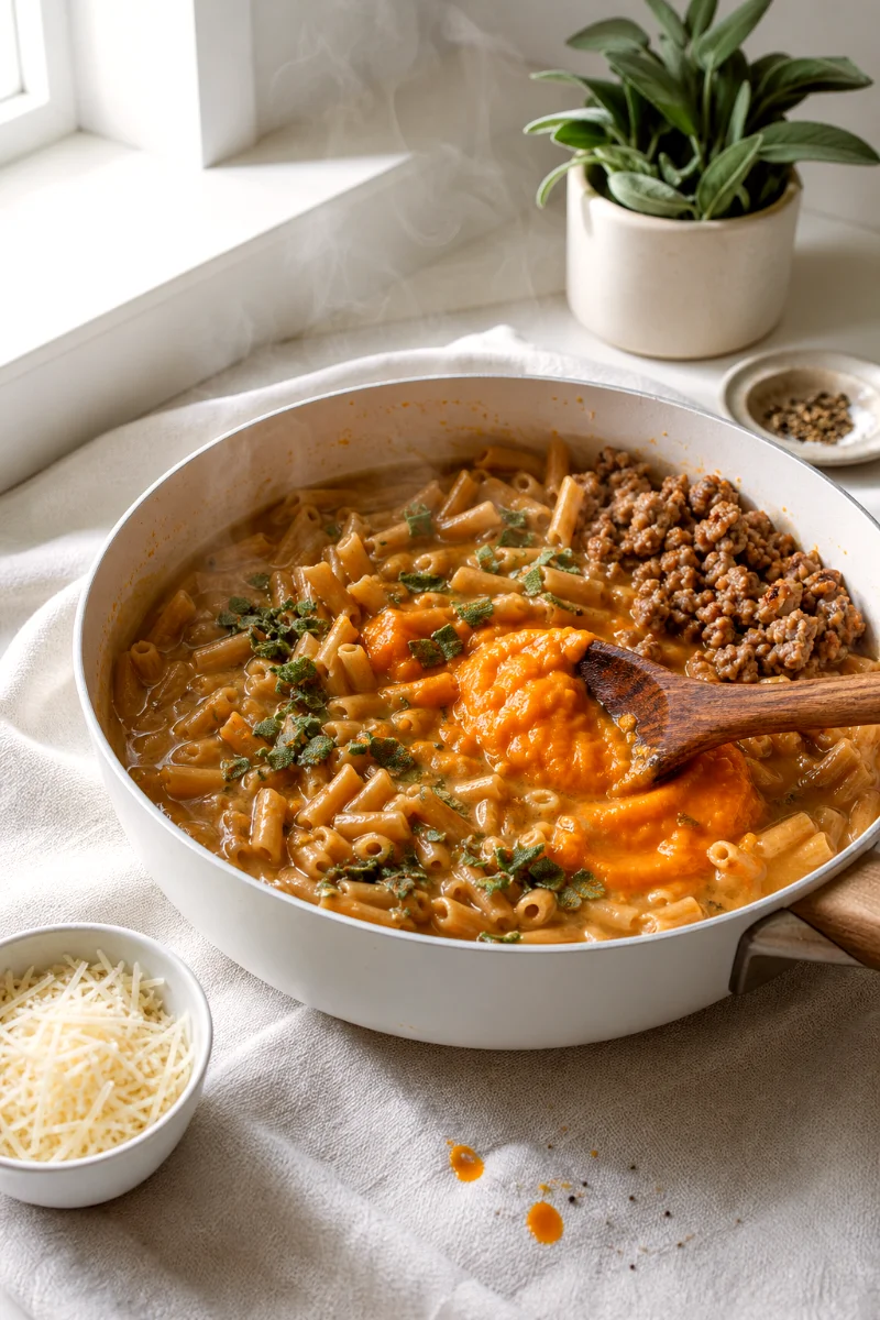 pumpkin-sage-pasta-cooking-process