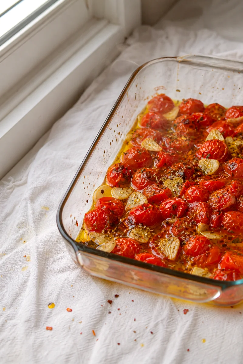 roasted-cherry-tomatoes-garlic-process