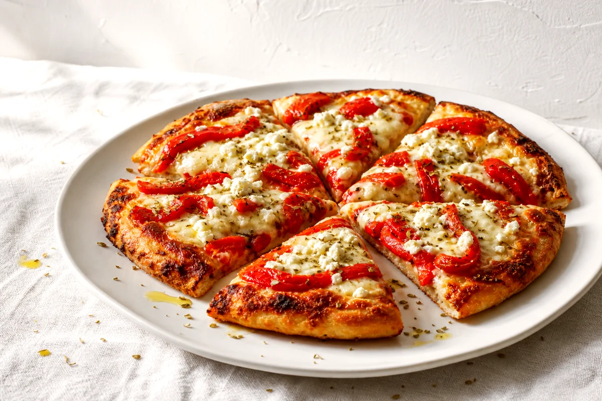 roasted-red-pepper-feta-pan-pizza-featured