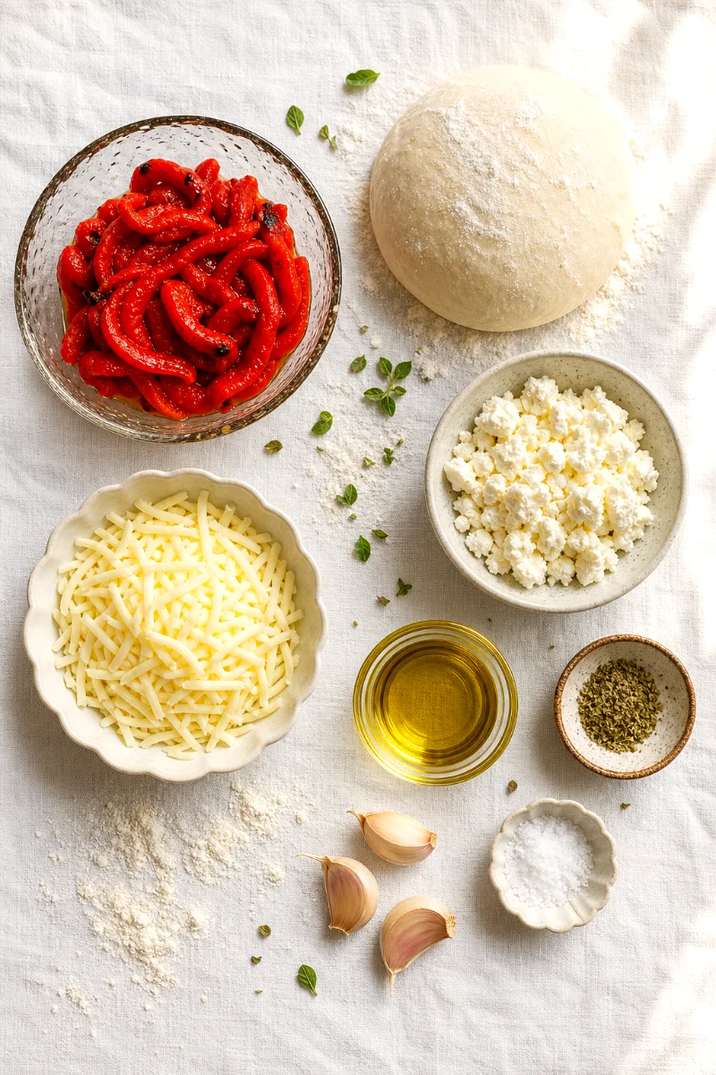roasted-red-pepper-feta-pan-pizza-ingredients