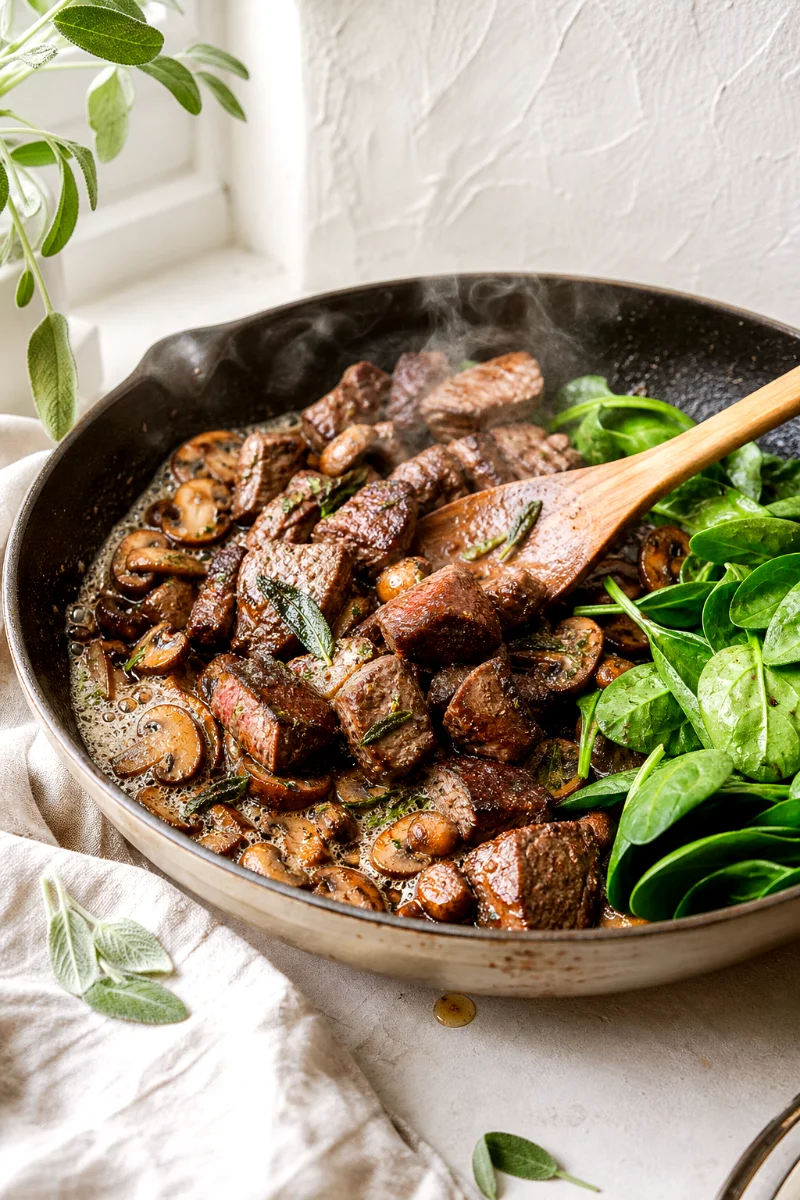 sage-butter-steak-mushrooms-skillet