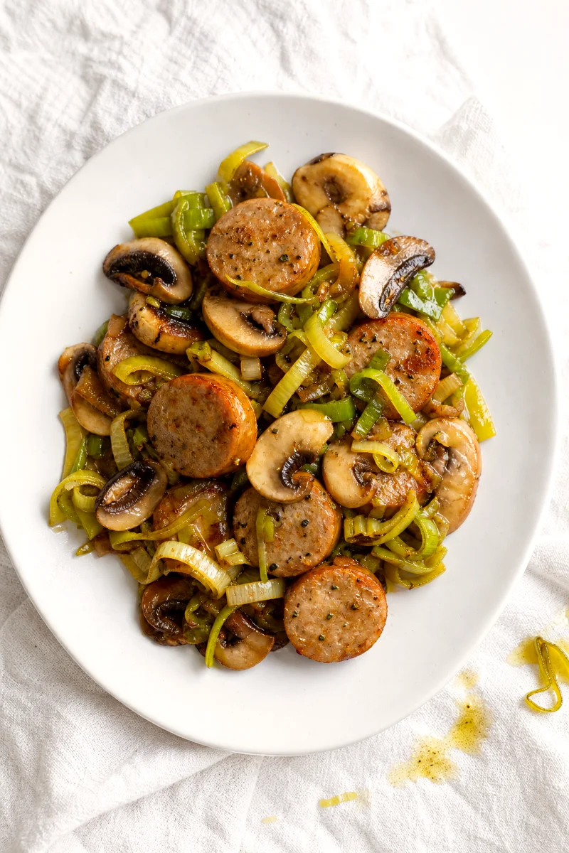 sausage-leek-mushroom-saute-food-shot