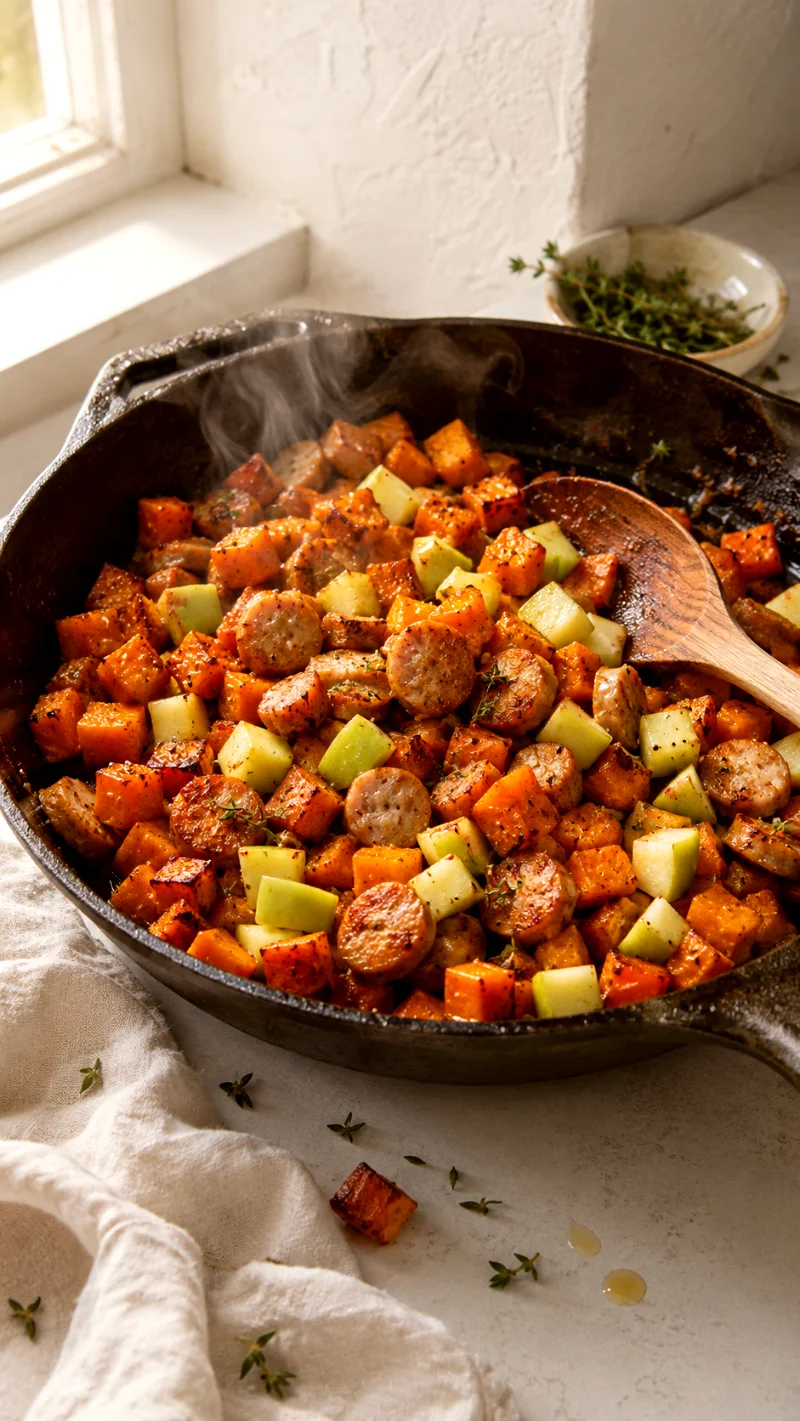 sausage-sweet-potato-hash-cooking-process