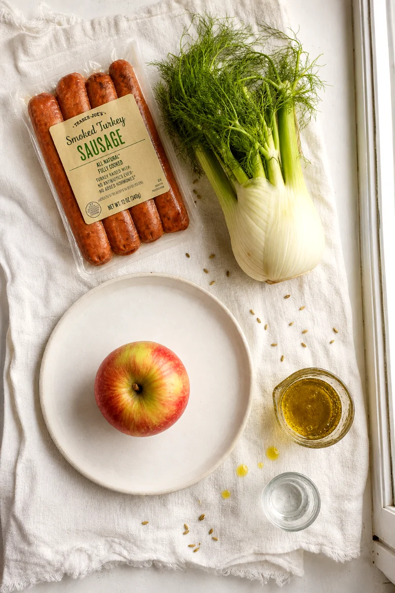 smoked-sausage-fennel-apple-ingredients